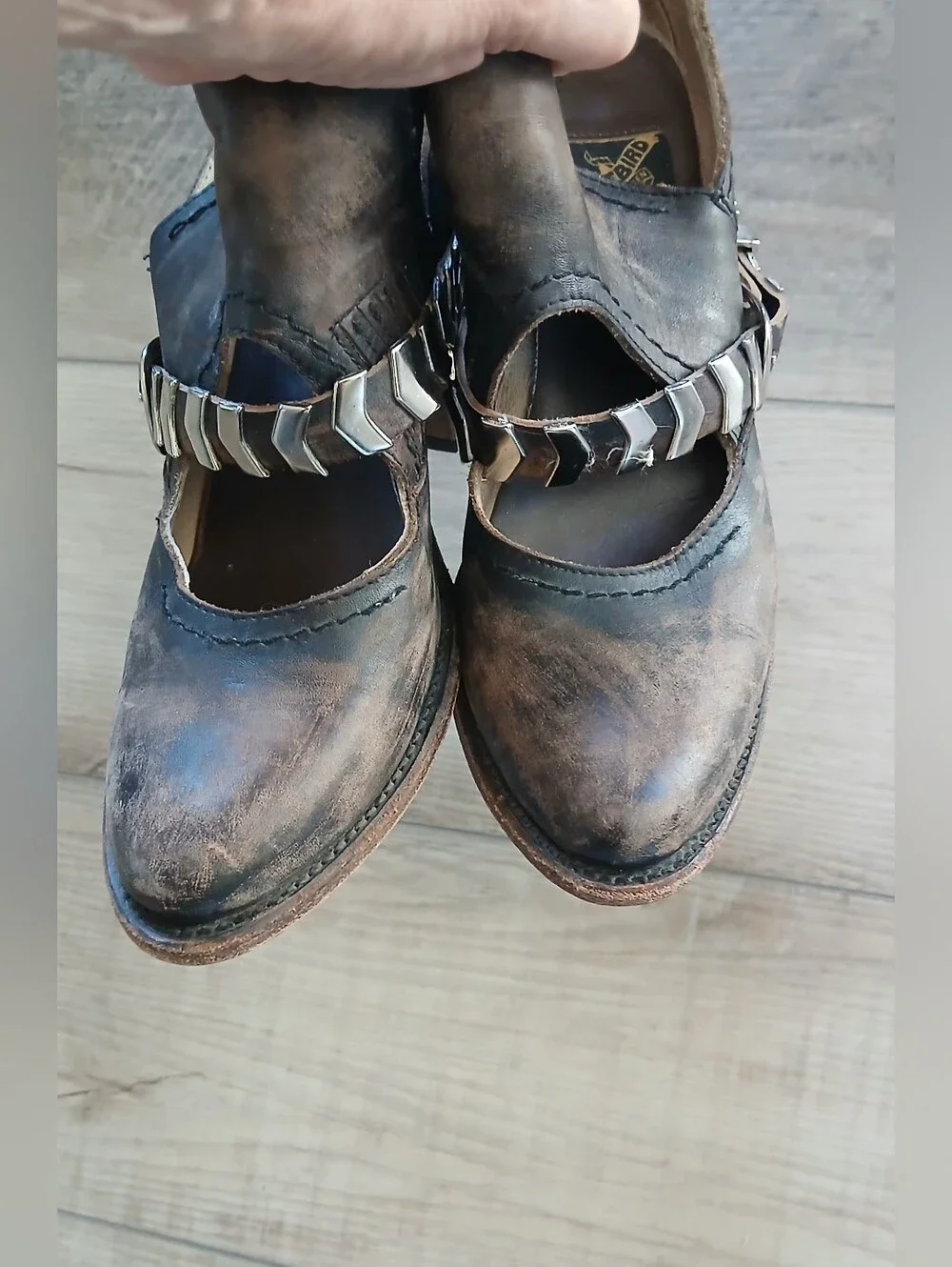 Freebird by Steven Blade Leather Booties. Size 7